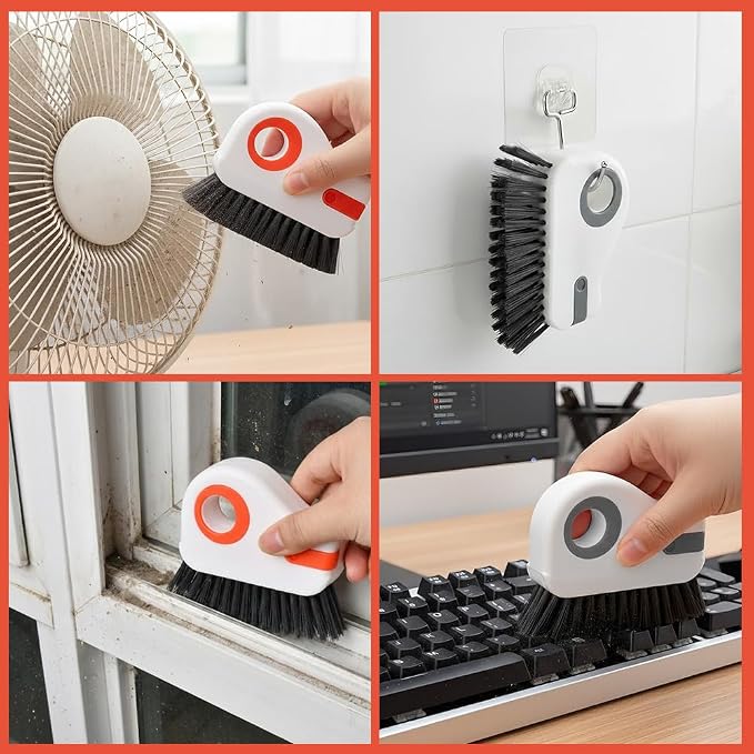 2Pcs Window Track Cleaner with Hard Bristle Brush & Scraper, 2-in-1 Groove - Image 6