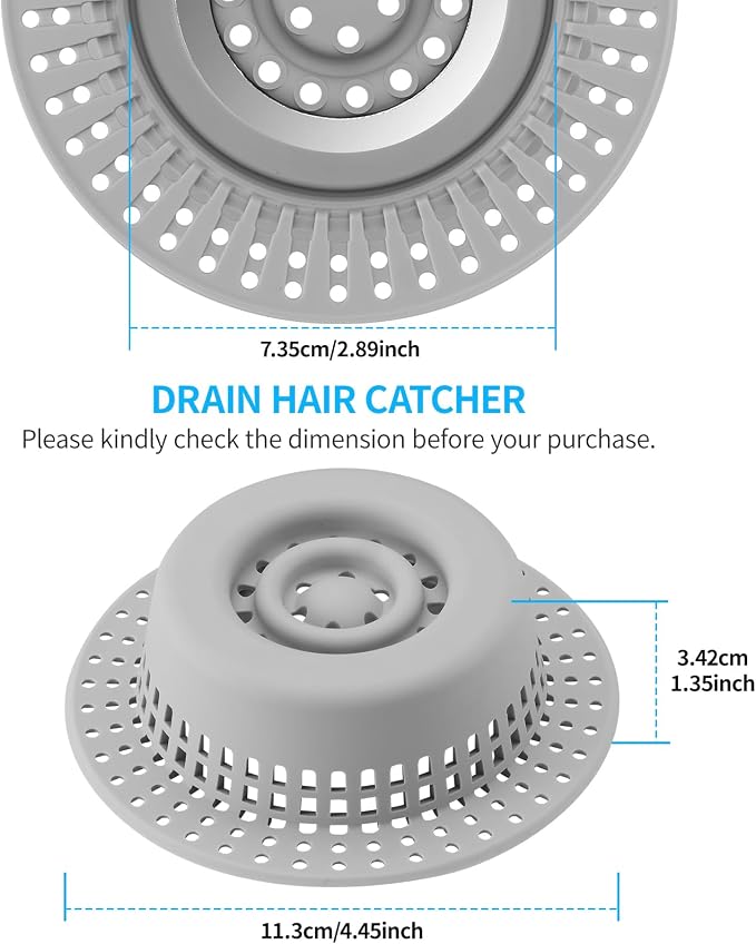 Shower Drain Hair Catcher, Bathtub Drain Cover Hair Trap Strainer Upgraded - Image 6