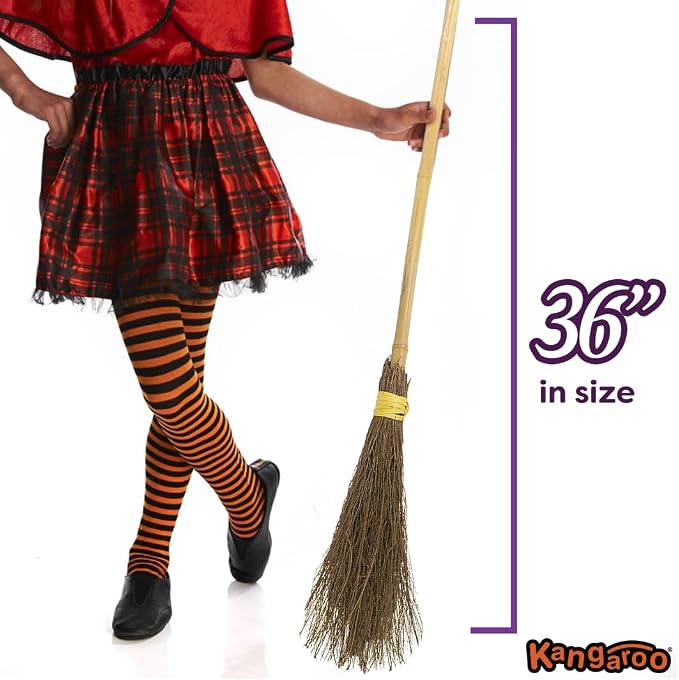 Kangaroo 36" Bamboo Witch Broom Prop - Image 5