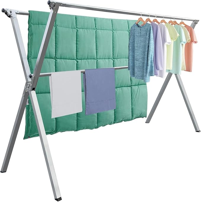 Clothes Drying Racks 81.5-83 Inches Folding Outdoor Indoor Drying Rack Clothing by Unknown
