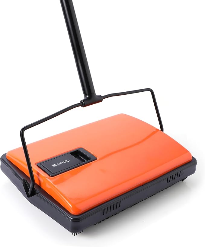 Manual Carpet Sweeper for Pet Hair by CLEANHOME