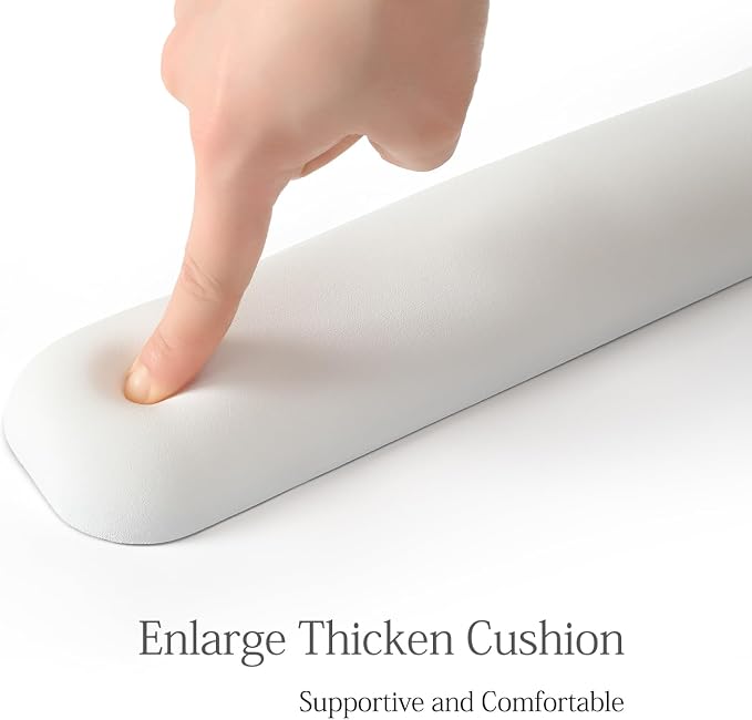 UnivoColors Design-Wave Keyboard Wrist Rest, Artificial Sheepskin+Memory - Image 3