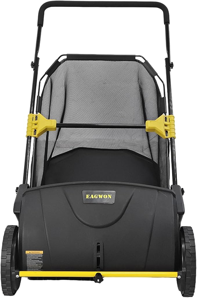Push Lawn Sweeper, 21-Inch Width, 3.5 Cu. Ft. Hopper Capacity, 4 Spinning - Image 2