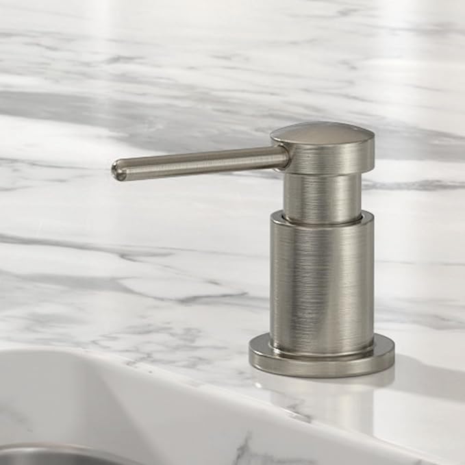 Lava Odoro Soap Dispenser for Kitchen Sink, Modern Brass Built in Countertop - Image 9