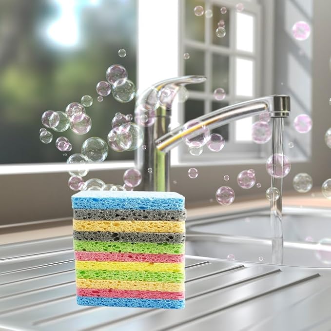 12PCS Cleaning Sponge，2.5X4.0 inches, Kitchen DishSponge, Cleaning Scrub Color - Image 5