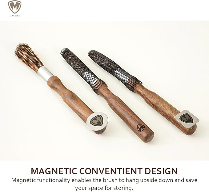 Magnet Professional Coffee Grinder Cleaning Brush Coffee Brush Handling - Image 4