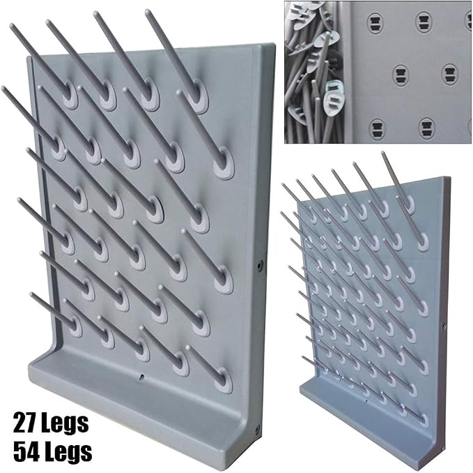 2 Pcs Laboratory Drying Rack, 27 Pegs Lab Supply Pegboard Bench-top/Wall-Mount - Image 5
