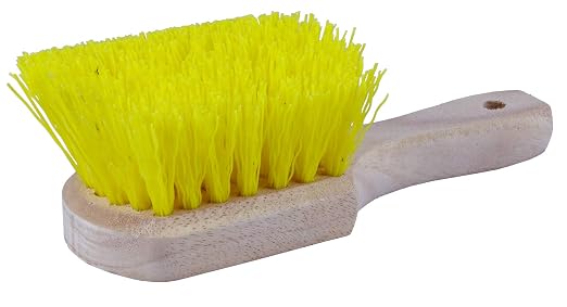 Weiler 44013 8" Utility Scrub Brush, Short Handle, Wood Block - Image 2