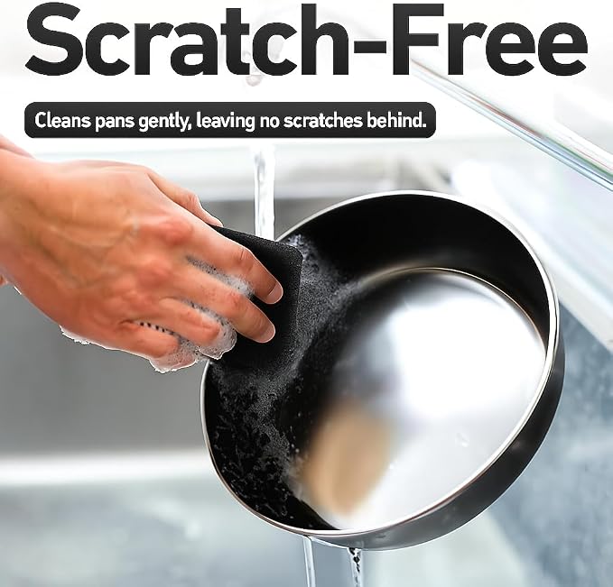 Casanero 12-Pack Silicone Scrubbing Sponges, Heavy-Duty, Non-Scratch | Reusable - Image 3