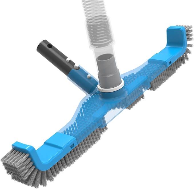 20" 2 in 1 Pool Brush Vacuum Head by TidyMister