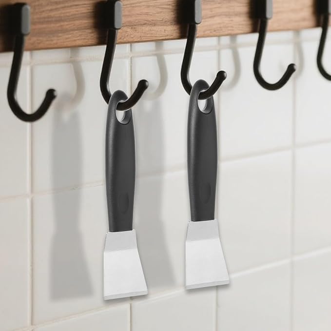 2Pack Metal Small Scraper Stainless Steel Cleaning Scraper Griddle Tool Oven - Image 5