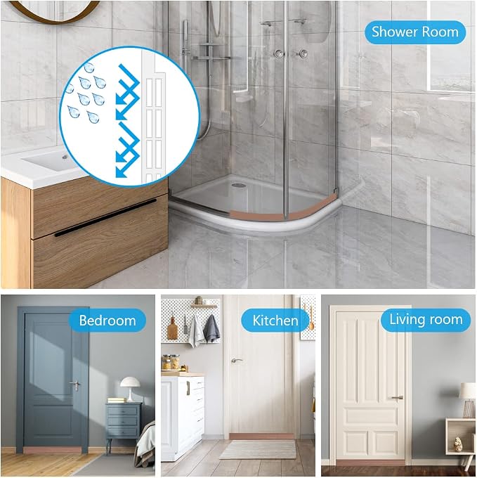 Ainiv 2 Pack Door Draft Stopper Under Door Seal, Adhesive Under Door Sweep - Image 9