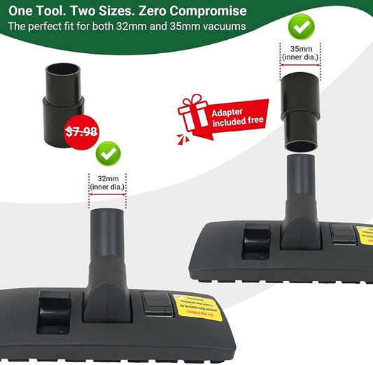 EZ SPARES Universal Vacuum Cleaner Floor Brush Attachment, Compatible - Image 2
