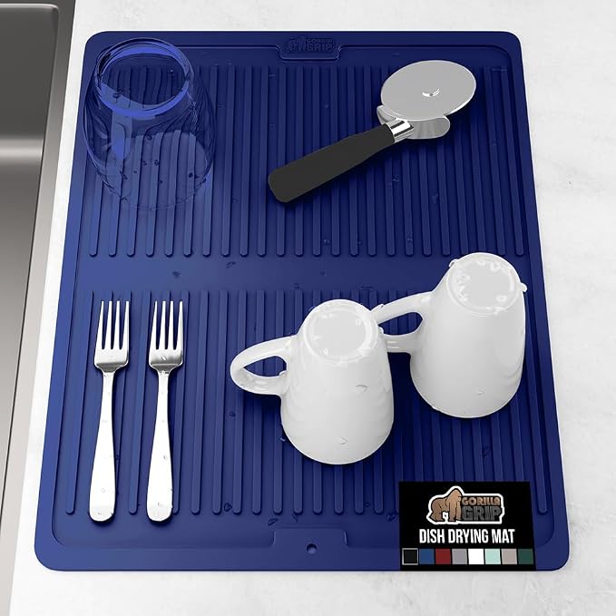 GORILLA GRIP 100% BPA-Free Patented Silicone Dish Drying Mat by GorillaGrip