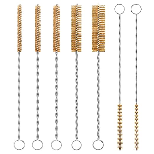 7-Pieces Brass Wire Bottle Brush Brass Pipe Cleaner, 12 Inch Long Wire Brushes by BRUSHFAMILY