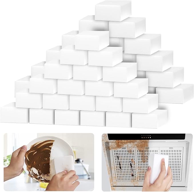 100Pack Magic Sponge Eraser | Premium Melamine Sponge Foam | Multi-Functional by YRYTUOE