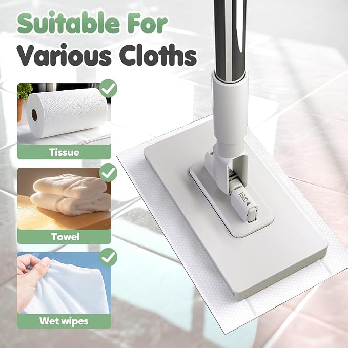Disposable Dust Mop with 4 Reusable Cloths, mopa desechable para el polvo con 4 - Image 3