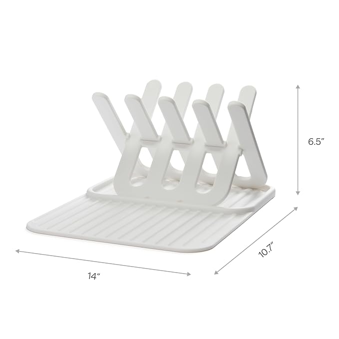 Munchkin Bottle Drying Rack and Mat, Holds 8 Bottles, Pump Parts, & Accessories - Image 6