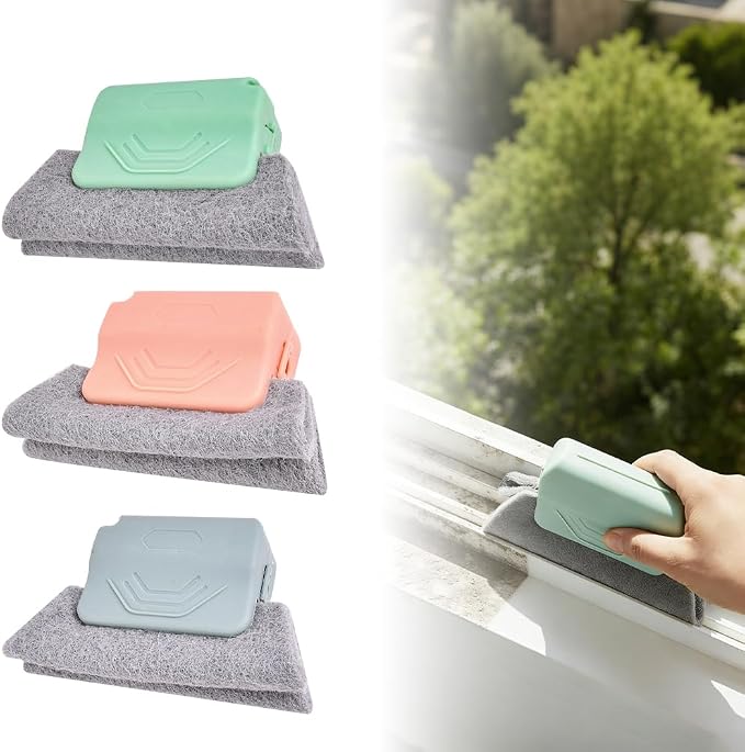 Magic Window Track Cleaner, 2026 New Window Groove Cleaning Brush Tools Set by Juvhot