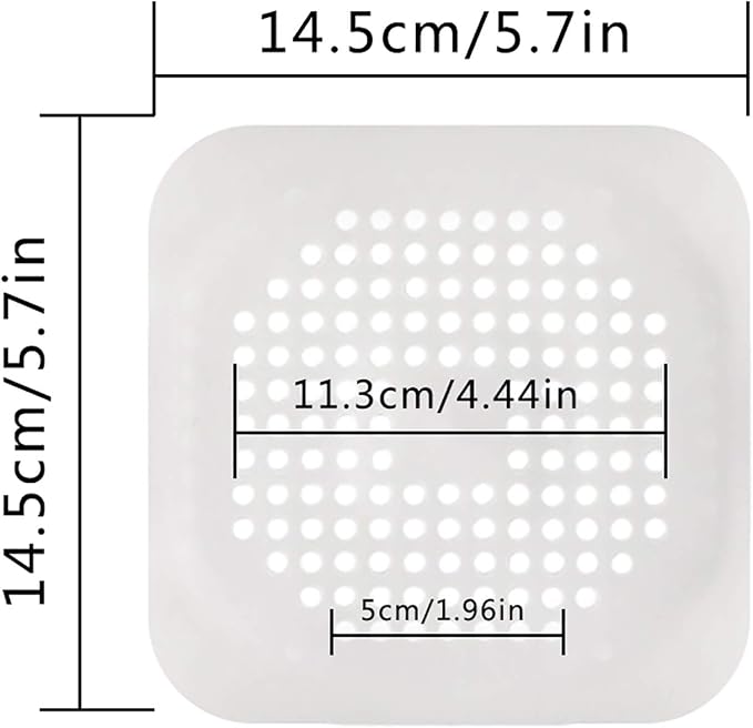 Drain Hair Catcher Square Silicone Trap Shower Drain Cover - Image 7