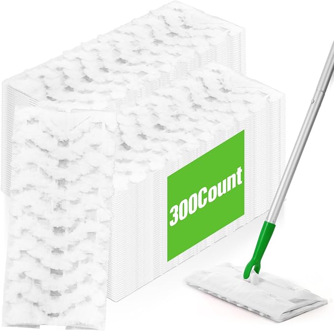 Gejoy 300 Count Heavy Duty Dry Sweeping Cloths Compatible by Gejoy