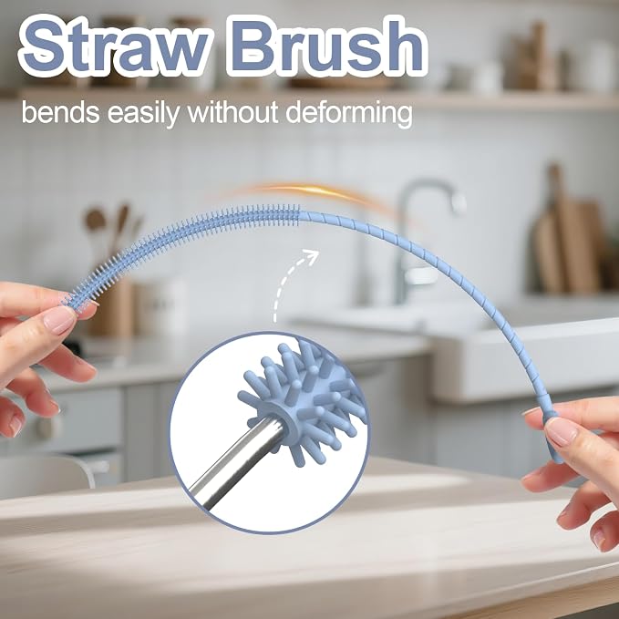 YOTIME Silicone Straw Cleaner Brush - Image 4