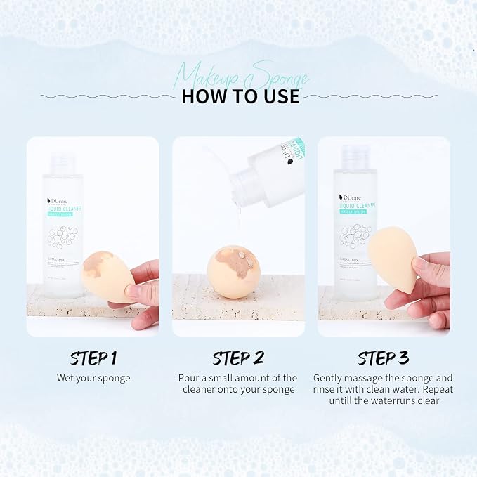 DUcare Makeup Brush Cleaner Shampoo Soap Solid Brush Cleaning Mat Removes - Image 3