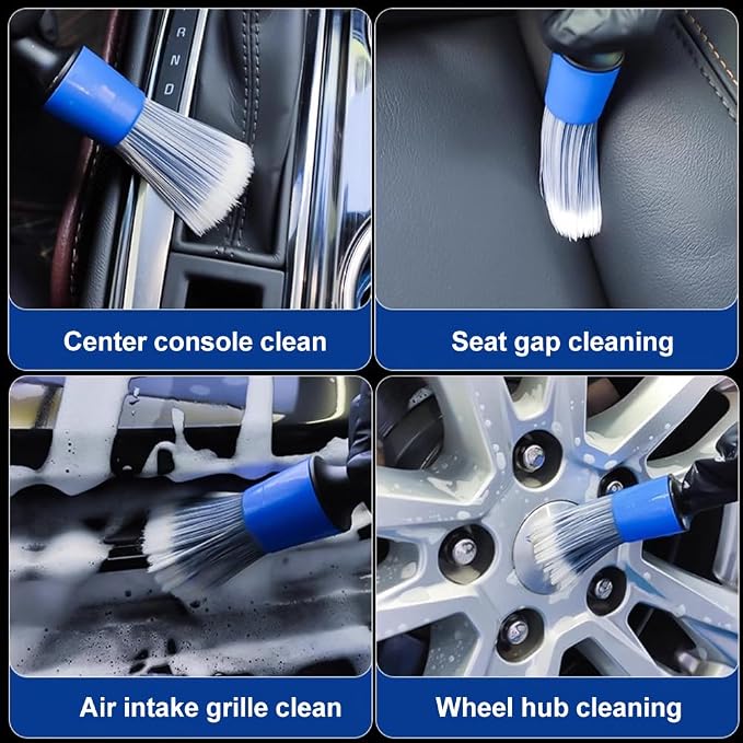 5pcs Different Size Car Detailing Brushes, Soft Non-Scratch Car Interior - Image 2