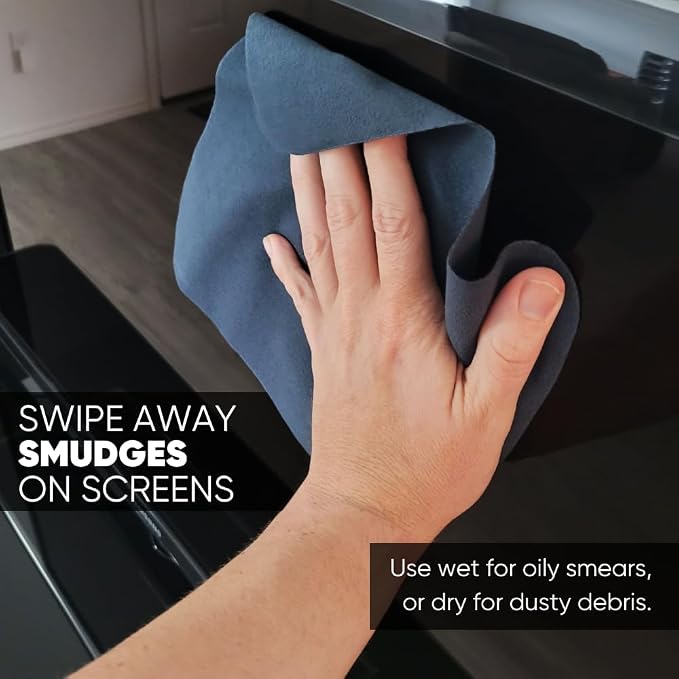 Premium Lens Screen Cleaning Cloth by Microfiber Wholesale | Black | 8”x8” | - Image 5