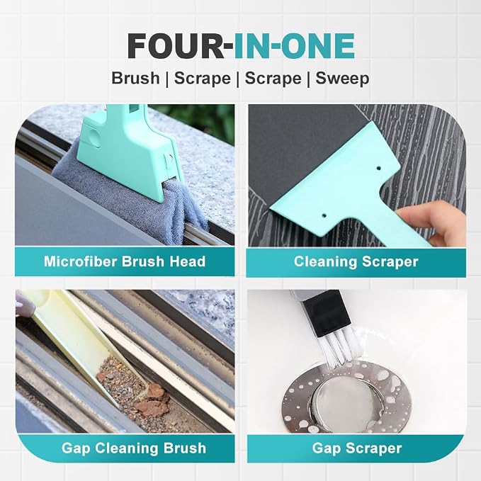 Magic Window Track Cleaner, 2024 Upgraded Window Groove Cleaning Brush Tools Set - Image 4