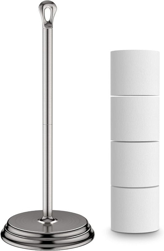 Toilet Paper Holder with Rustproof, Metal Free Standing Toilet Paper Stand by Kasunto