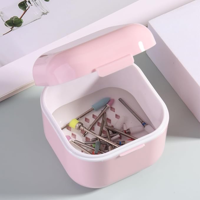 1Pc Plastic Nail Tool Sterilizer Box Nail Drill Bits Cleaning Box Polishing - Image 4