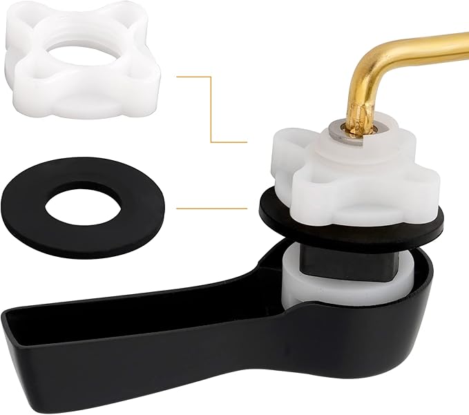 Hibbent Universal Metal Side Mount Toilet Handle Replacement Kit, Brass Toilet - Image 5