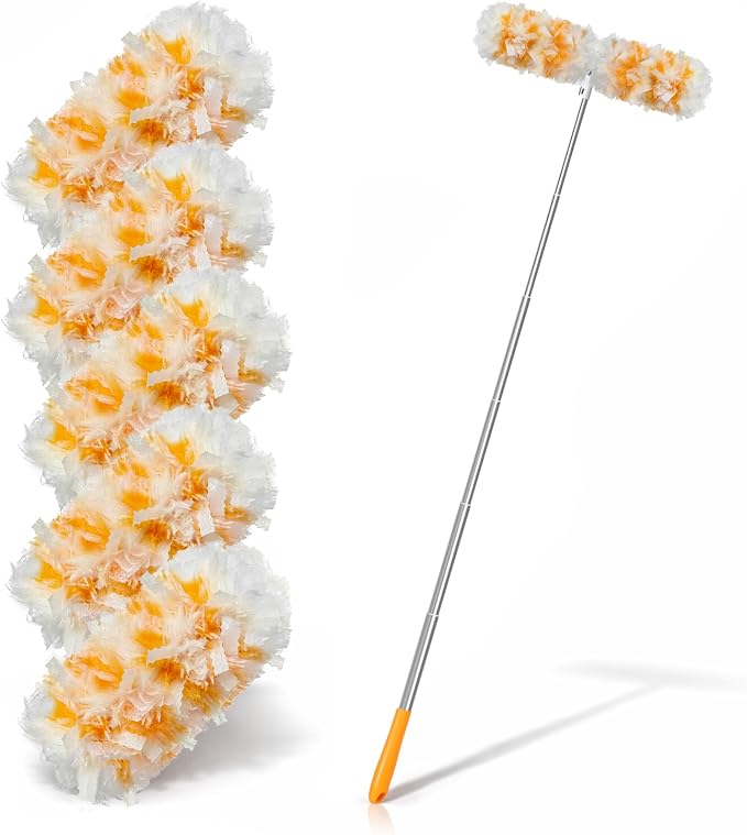 Gelibo Duster Kit with 6 ft Super Extendable Handle, 360° Rotating Ceiling Fan by Gelibo