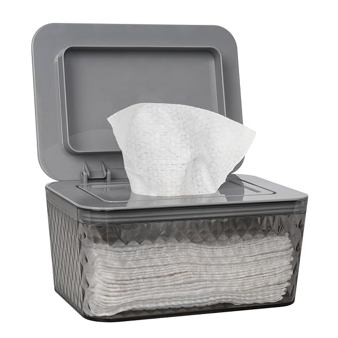Wipes Dispenser, One-Handed Operation Wipe Holder by Whiidoom