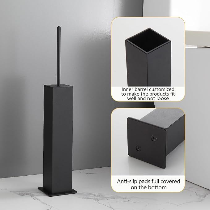 Toilet Brush and Holder Floor Standing, Bathroom Toilet Brush, Freestanding - Image 5