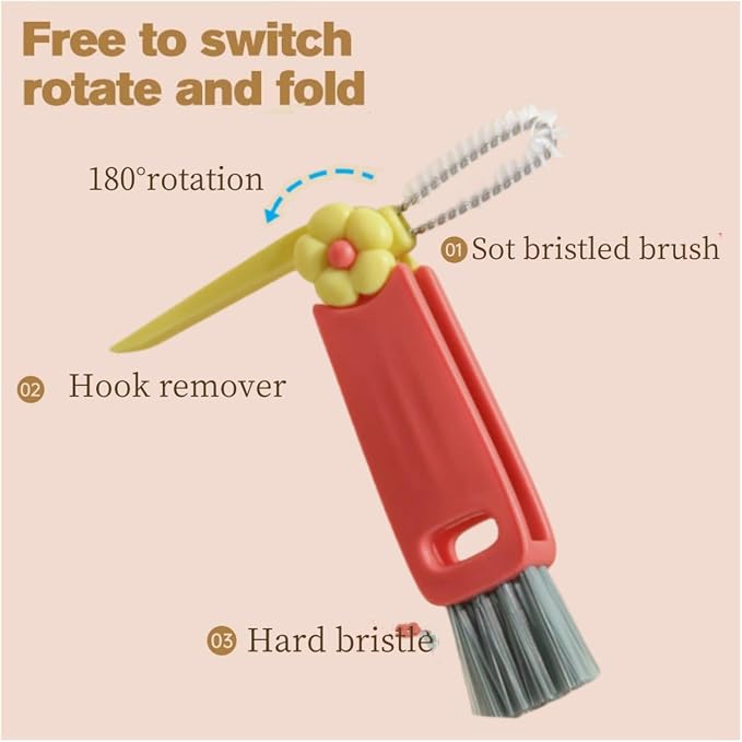 3 in 1 Cup Lid & Crevice Cleaning Brush - Image 3
