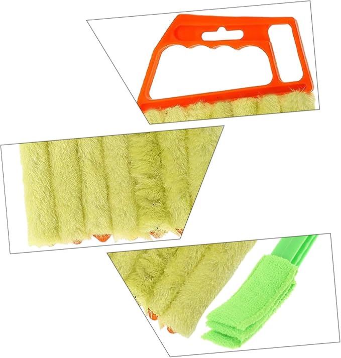 VALICLUD Blinds Cleaning Brush Set 2pcs – 7-Tooth Orange 3-Tooth Green Window - Image 8