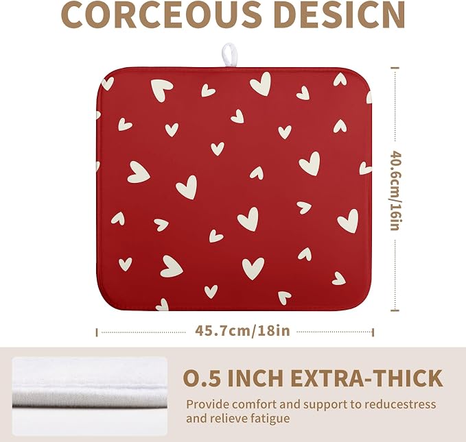 Valentine's Day Love Heart Dish Drying Mat - Image 2