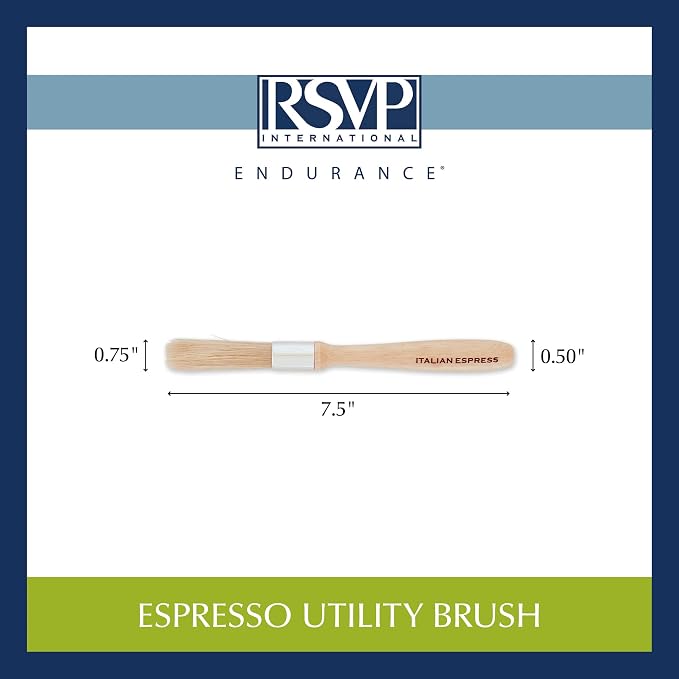 RSVP International Espresso Coffee Kitchen Cleaning Tool, Utility Brush - Image 3