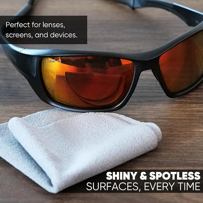 Premium Lens Screen Cleaning Cloth by Microfiber Wholesale | Gray | 8”x8” | - Image 4