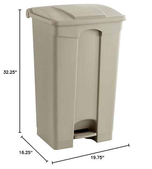 Safco Step On Plastic Trash Can - Image 4