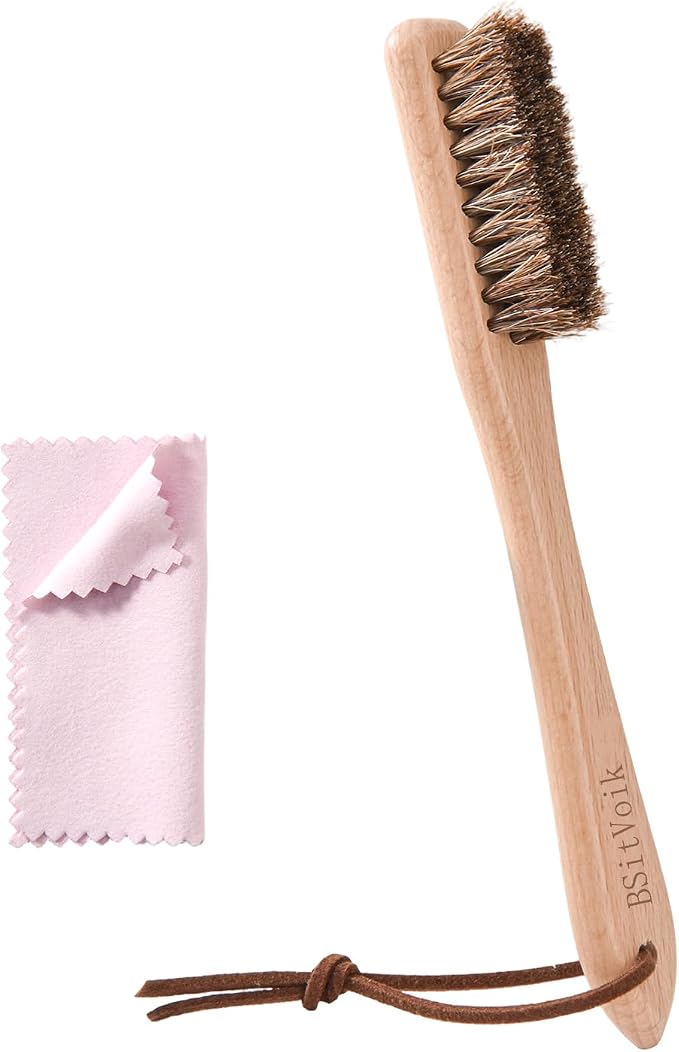 Horsehair Silver Brush Jewelry Cleaning Cloth Set by Unknown