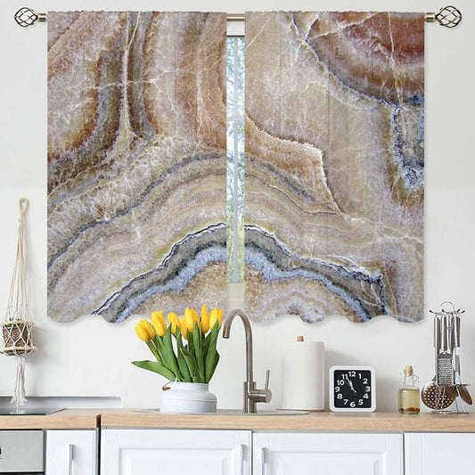 Onyx Marble Kitchen Curtains Nature Stone Surface Pattern Rock Granite Texture by Unknown