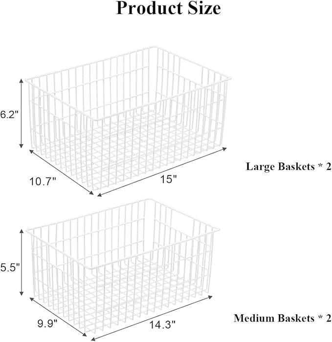Orgneas Freezer Organizer Bins, Upright Freezer Basket Drawer Organizer Bins - Image 2