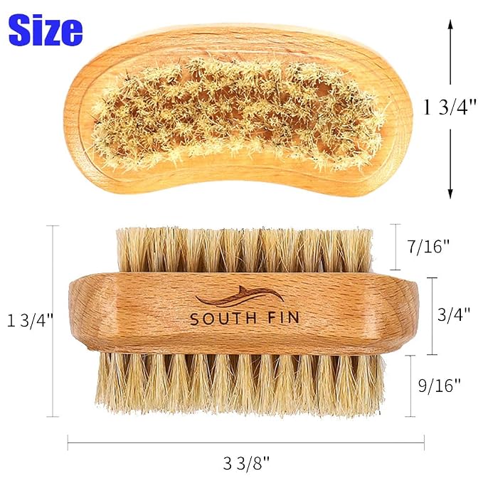 Two-side Wooden Nails Brushes for Fingers, Natural Wood and Bristle Cleaning - Image 7
