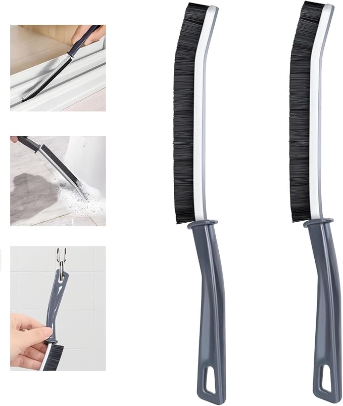 2 Pcs Hard Bristle Crevice Cleaning Brush by KAMISAFE