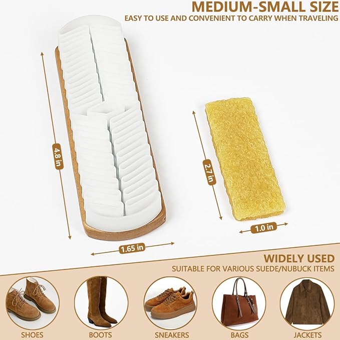 2Pcs Suede Shoe Brush and Eraser Suede Nubuck Cleaning Brush - Image 6