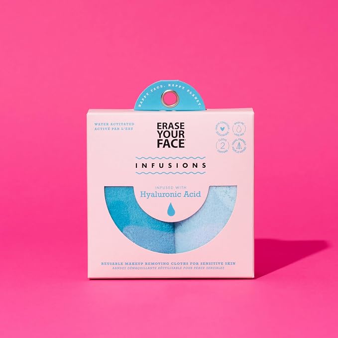 ERASE YOUR FACE Infusions Reusable Makeup Remover Cloths - Image 5