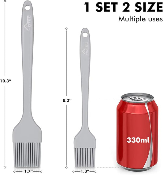 HOTEC Basting Brushes Silicone Heat Resistant Pastry Brushes Spread Oil Butter - Image 2